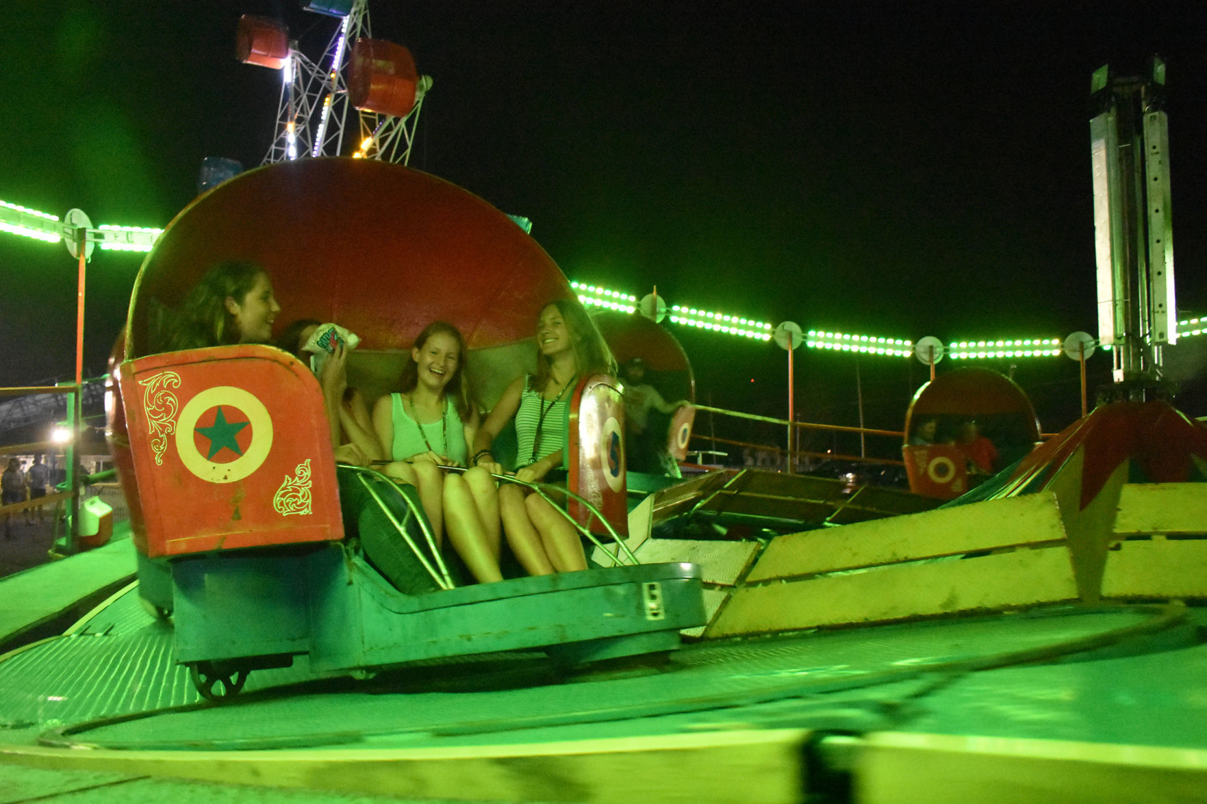 Amusement rides at the fair
